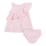 Moschino Abito Tinta Unita Set con Coulotte per Neonata MDV0C3 ROSA MOSCHINO 