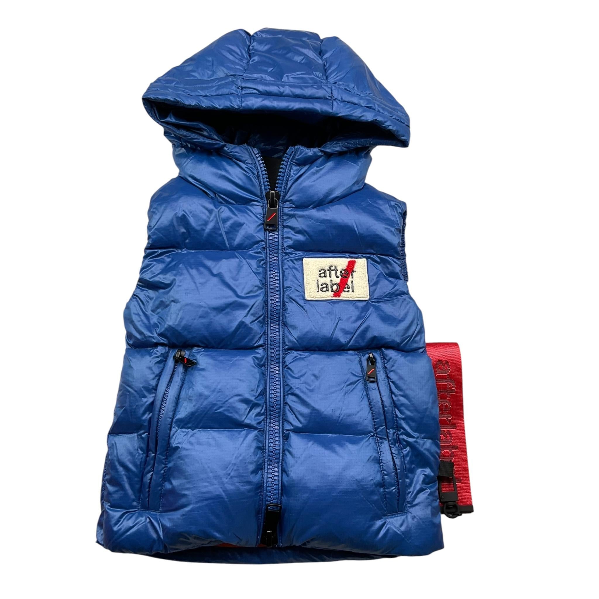 AFTER LABEL smanicato titna unita con cappuccio Blu per Bambino 3432O00009 BLU AFTER LABEL 