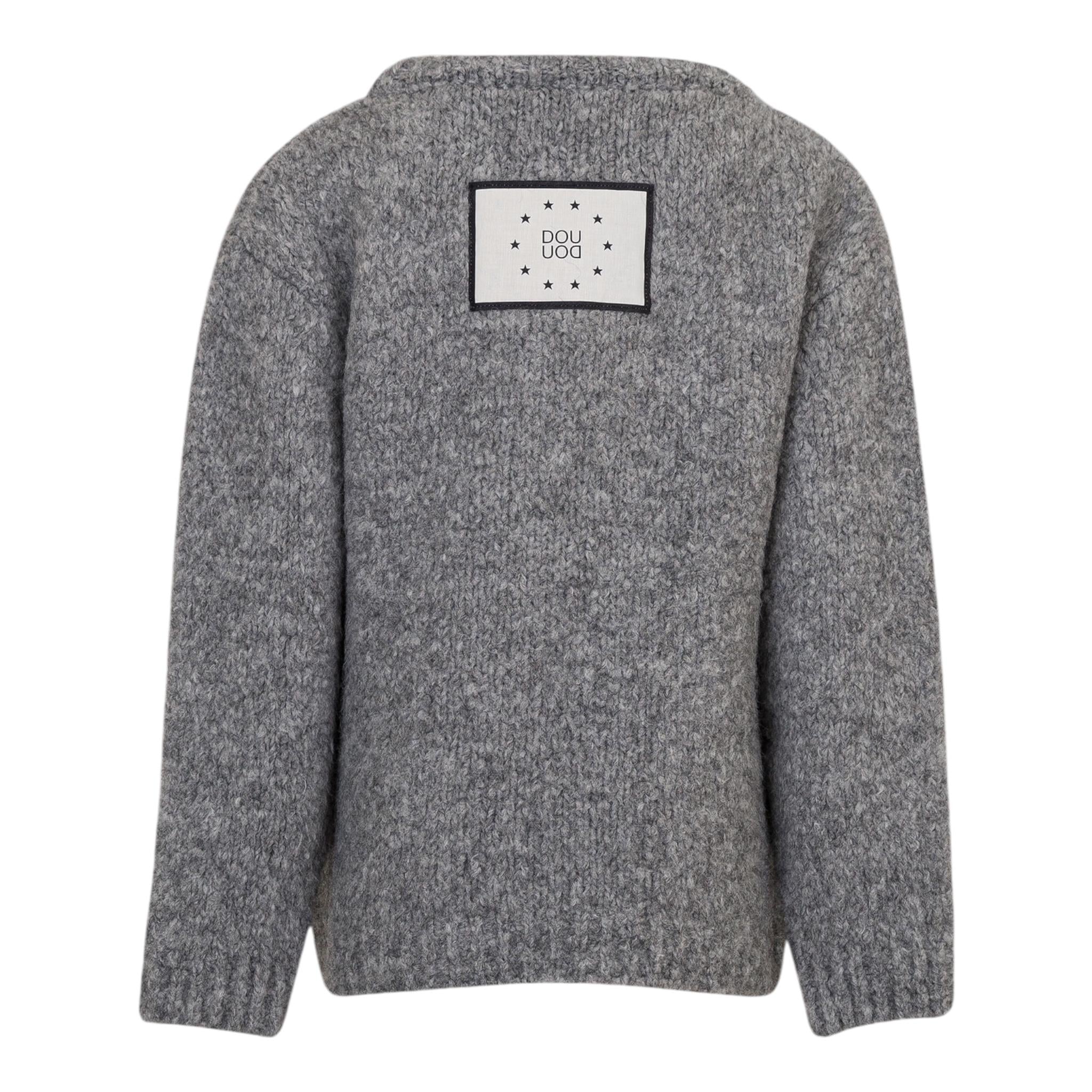 DOU DOU maglia girocollo tinta unita Grigio per Bambina DV9P50XX GRIGIO DOU DOU 