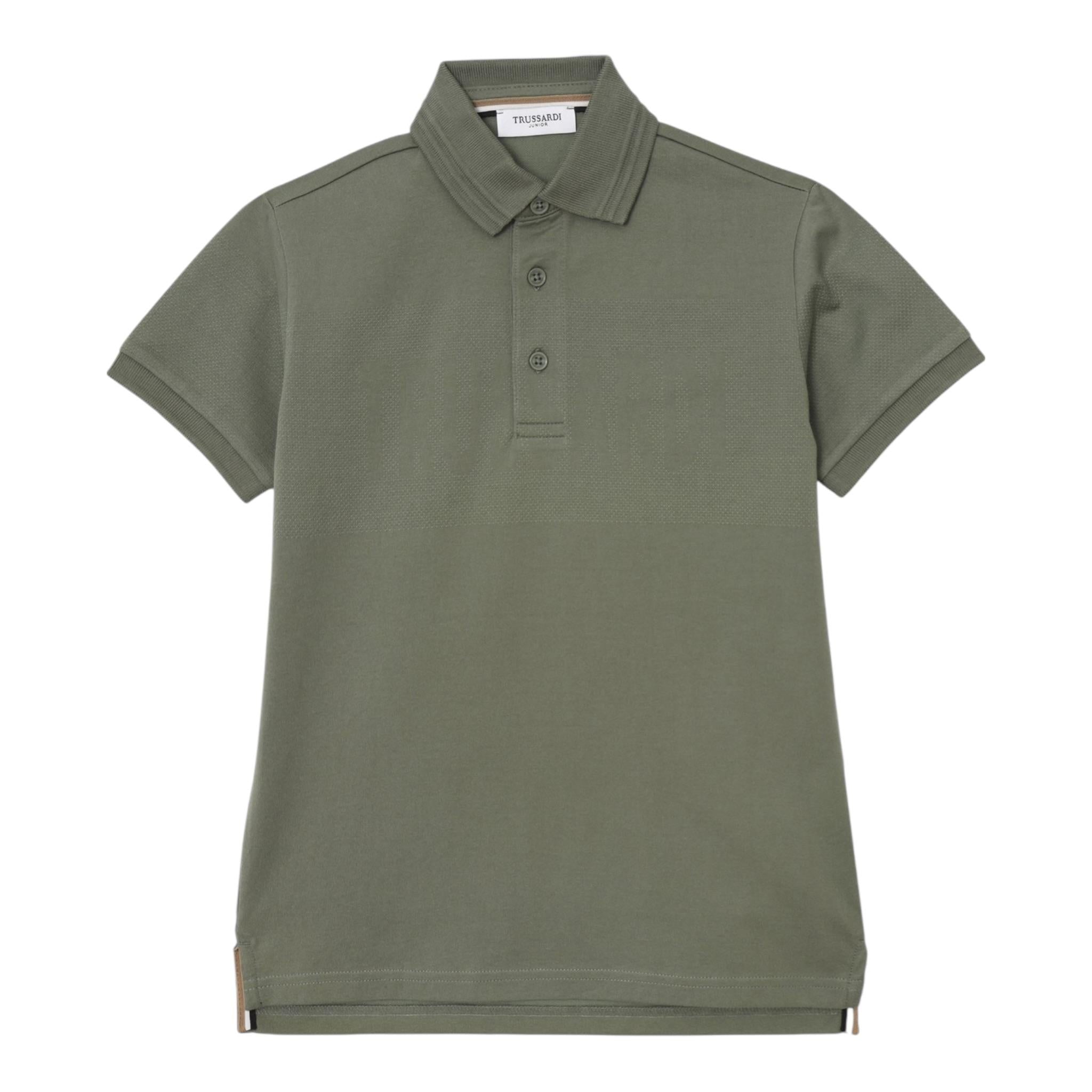 Trussardi Polo Mezza Manica Tinta Unita per Neonato TBP25128PON VERDE TRUSSARDI 
