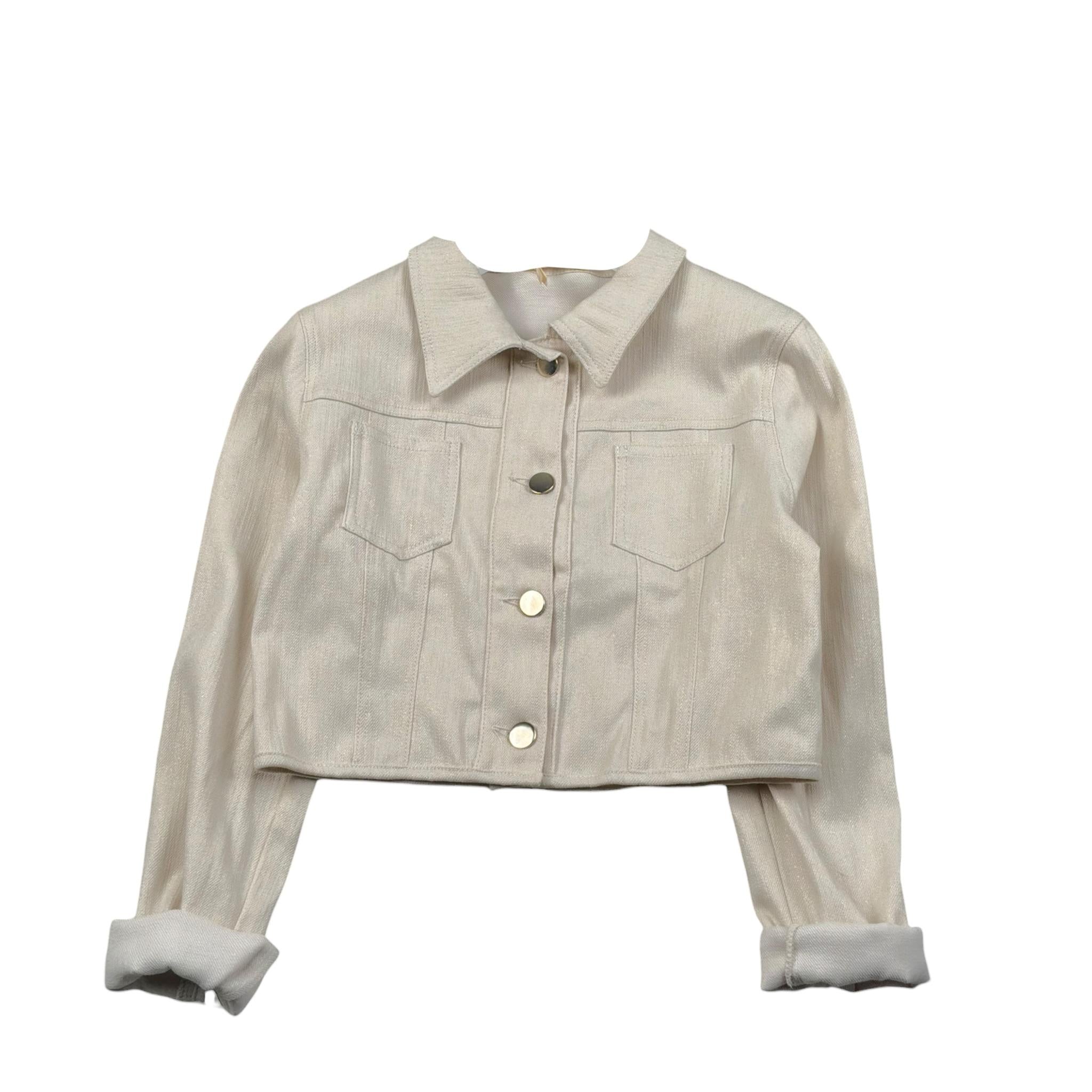 Meilisa Bai Giubbino In Denim tinta unita Beige per Bambina FLO6386 BEIGE MEILISA BAI 