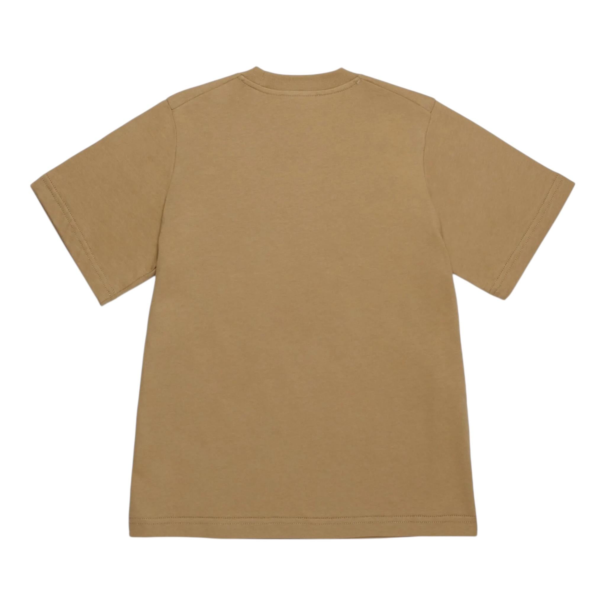 Dsquared2 T-Shirt Girocollo Tinta Unita con Stampa per Bambino DQ2941 BEIGE DSQUARED2 