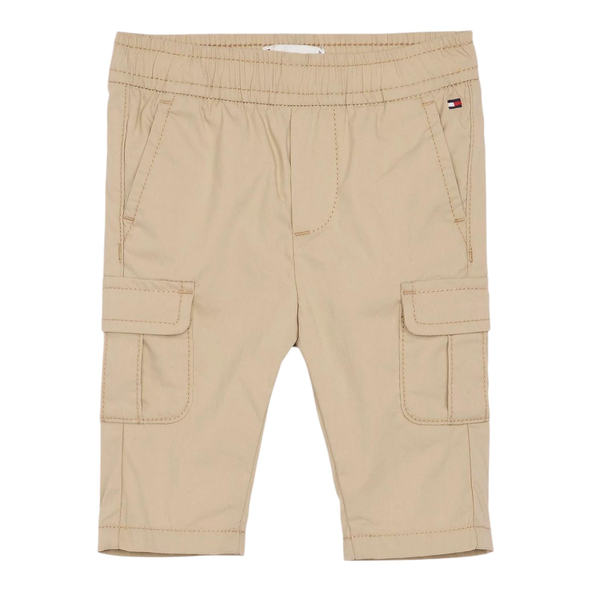Tommy Hilfiger Pantalone Tinta Unita con Elastico In Vita per Neonato KN0KN01956X BEIGE TOMMY HILFIGER 