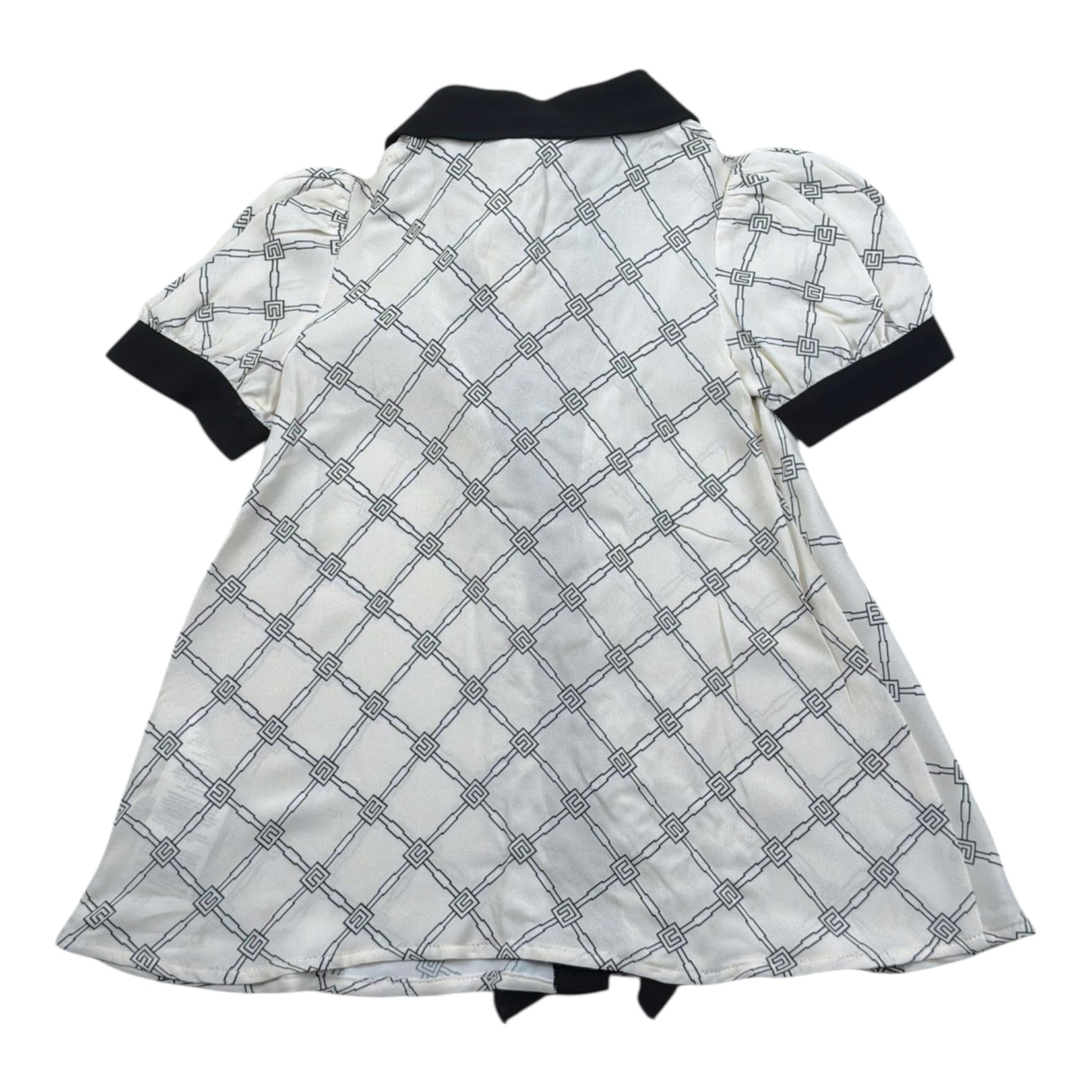 Elisabetta Franchi Abito Bicolore Mezza Manica con Fantasia per Neonata EGAB195 BIANCO/NERO ELISABETTA FRANCHI 