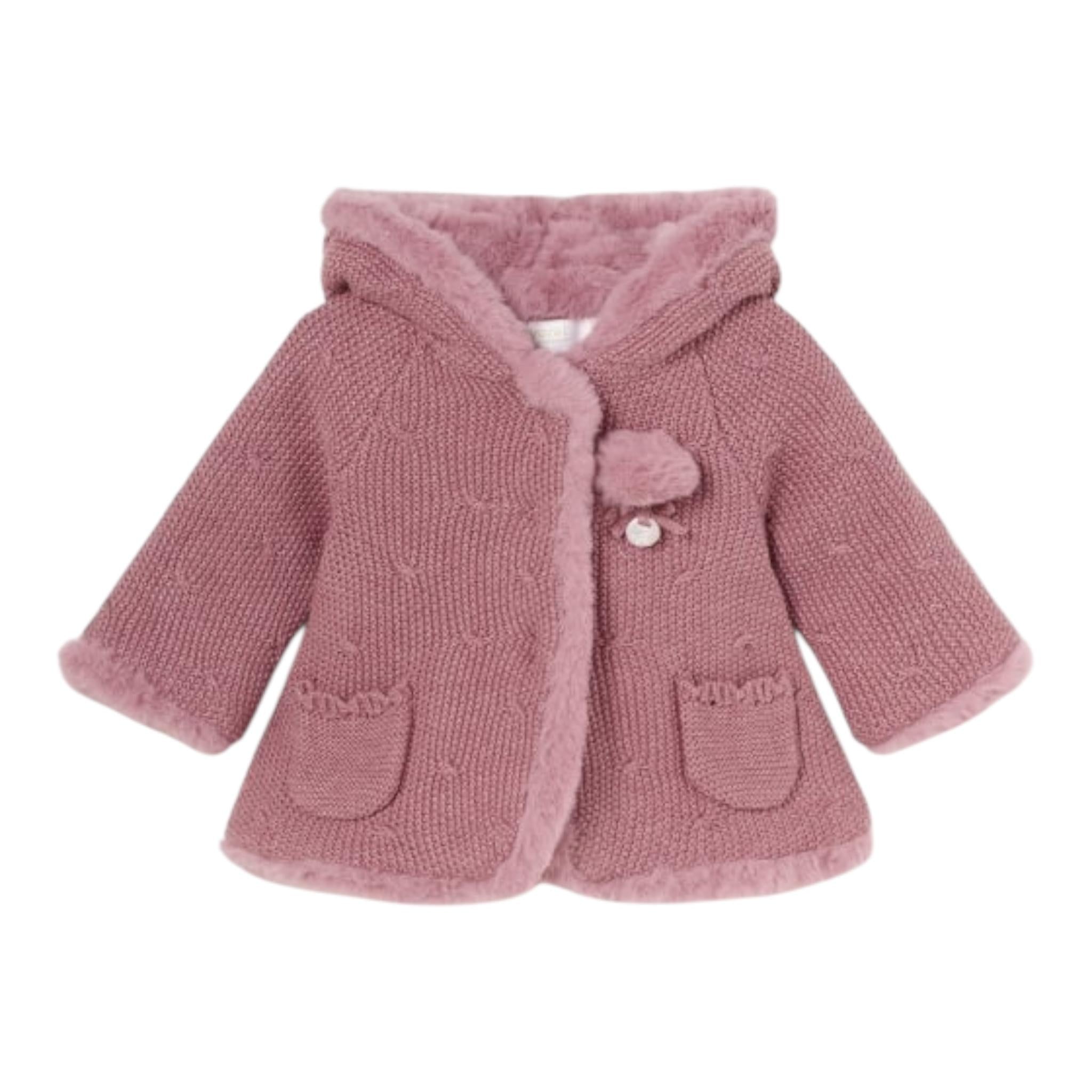 MAYORAL cappotto tinta unita modello con pelliccia e cappuccio Rosa per Neonata 2304 ROSA MAYORAL 