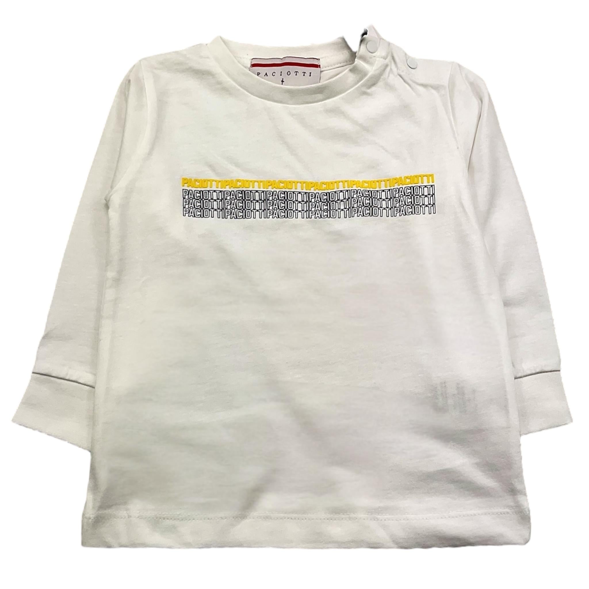 CESARE PACIOTTI shirt girocollo tinta unita cn stampa logo Bianco per Neonato TSP5306BX BIANCO CESARE PACIOTTI 