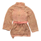 Vicolo Einfarbige Strickjacke mit rosa Gürtel für Mädchen