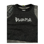 Disclaimer T-Shirt Traforata con Top tinta unita Nero per Bambina 25EDK58542 NERO DISCLAIMER 