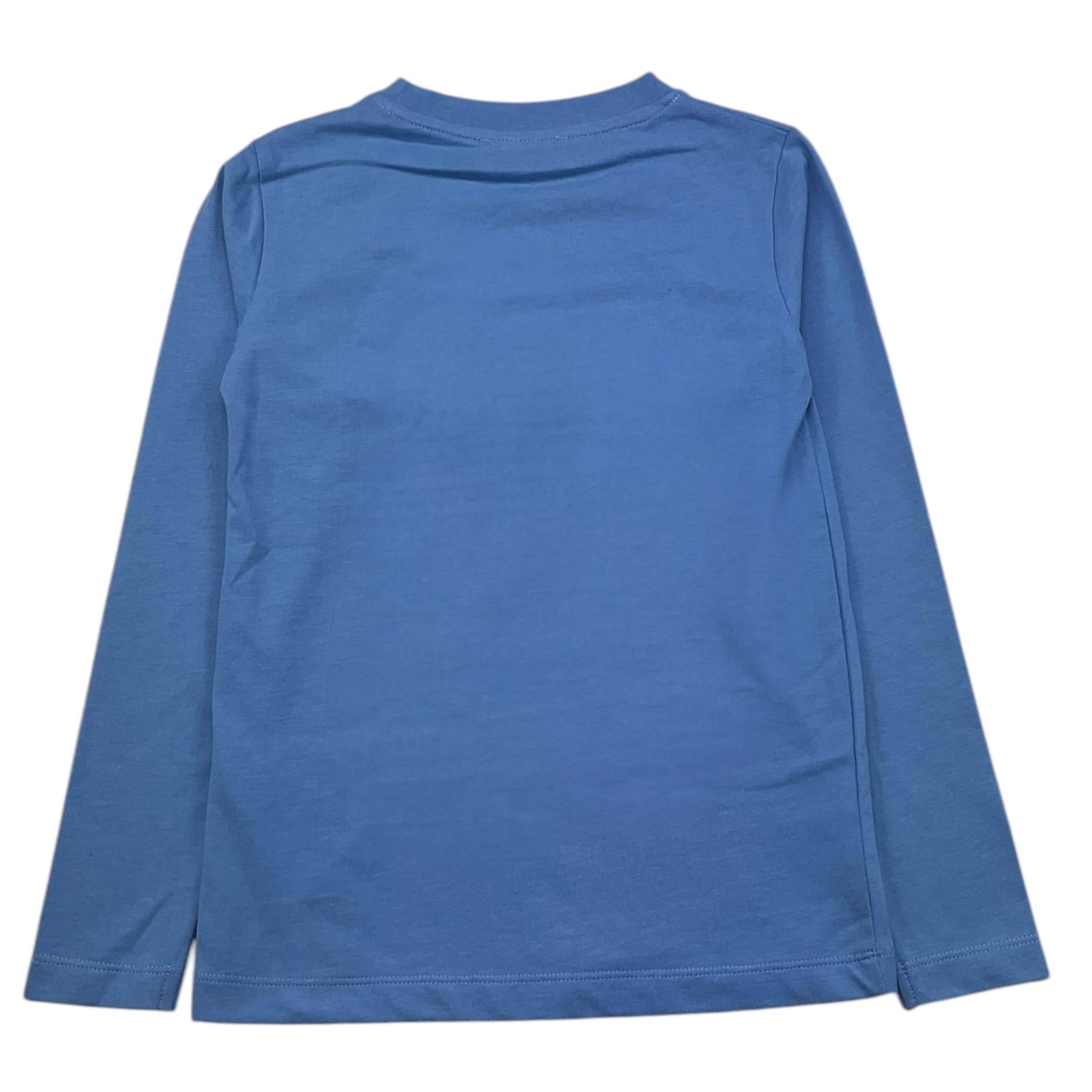 TRUSSARDI shirt girocollo tinta unita con stampa logo Azzurro per Bambino TBA25016 AZZURRO TRUSSARDI 