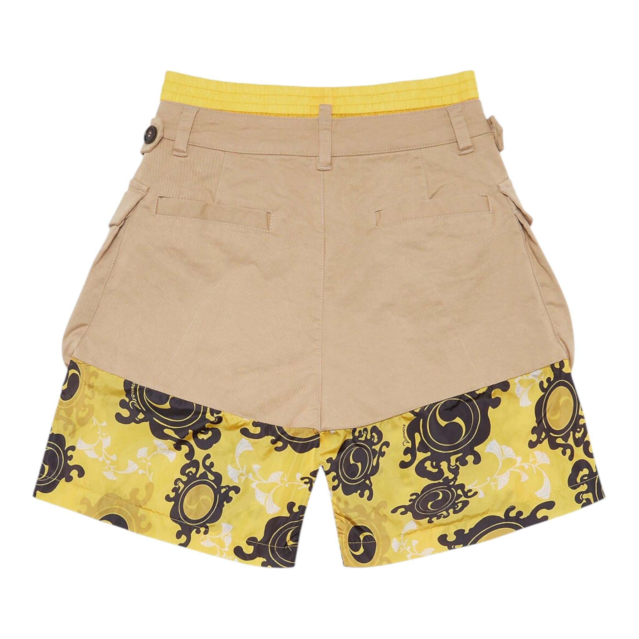 Dsquared2 Bermuda Tinta Unita con Finto Doppio Bermuda per Bambino DQ2280 BEIGE DSQUARED2 