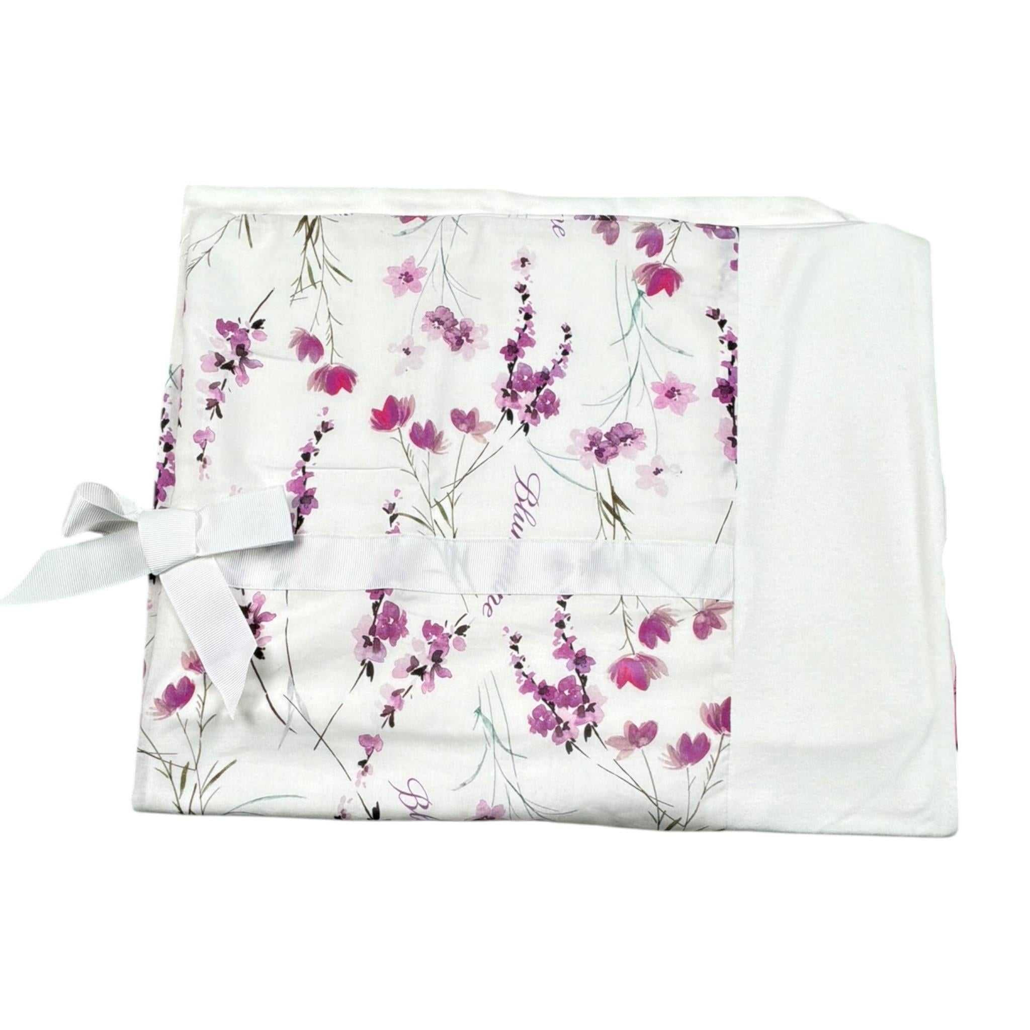 Miss Blumarine Coperta Tinta Unita con Stampa Fiori per Neonata IA4088 BIANCO MISS BLUMARINE 