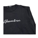 DANIELE ALESSANDRINI maglia girocollo tinta unita con stampa Nero per Bambino 1231W00049XXXXX NERO DANIELE ALESSANDRINI 