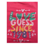 Guess T-Shirt Girocollo Tinta Unita con Stampa per Neonata K3GI01K6YW3X ROSA GUESS 