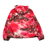 Blauer Reißverschlussjacke mit Kapuze, einfarbig mit rotem Muster für Mädchen