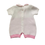 I Delfi Pagliaccetto Bicolore con Logo per Neonata 25P5028 BIANCO/ROSA I DELFI 
