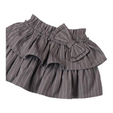 SARABANDA gonna tinta unita con fiocco e fantasia a righe Grigio per Bambina A264 GRIGIO SARABANDA 
