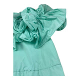 Twinset Abito Tinta Unita con Cinturino E Rouches per Bambina 231GJ2Q5A VERDE ACQUA TWINSET 