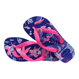 Havaianas Flip-Flops, einfarbig, mit blauem Meerjungfrauenmuster für Mädchen