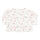 Philosophy Einfarbiges Halbarm-Shirt mit Blumenmuster in Weiß für Mädchen