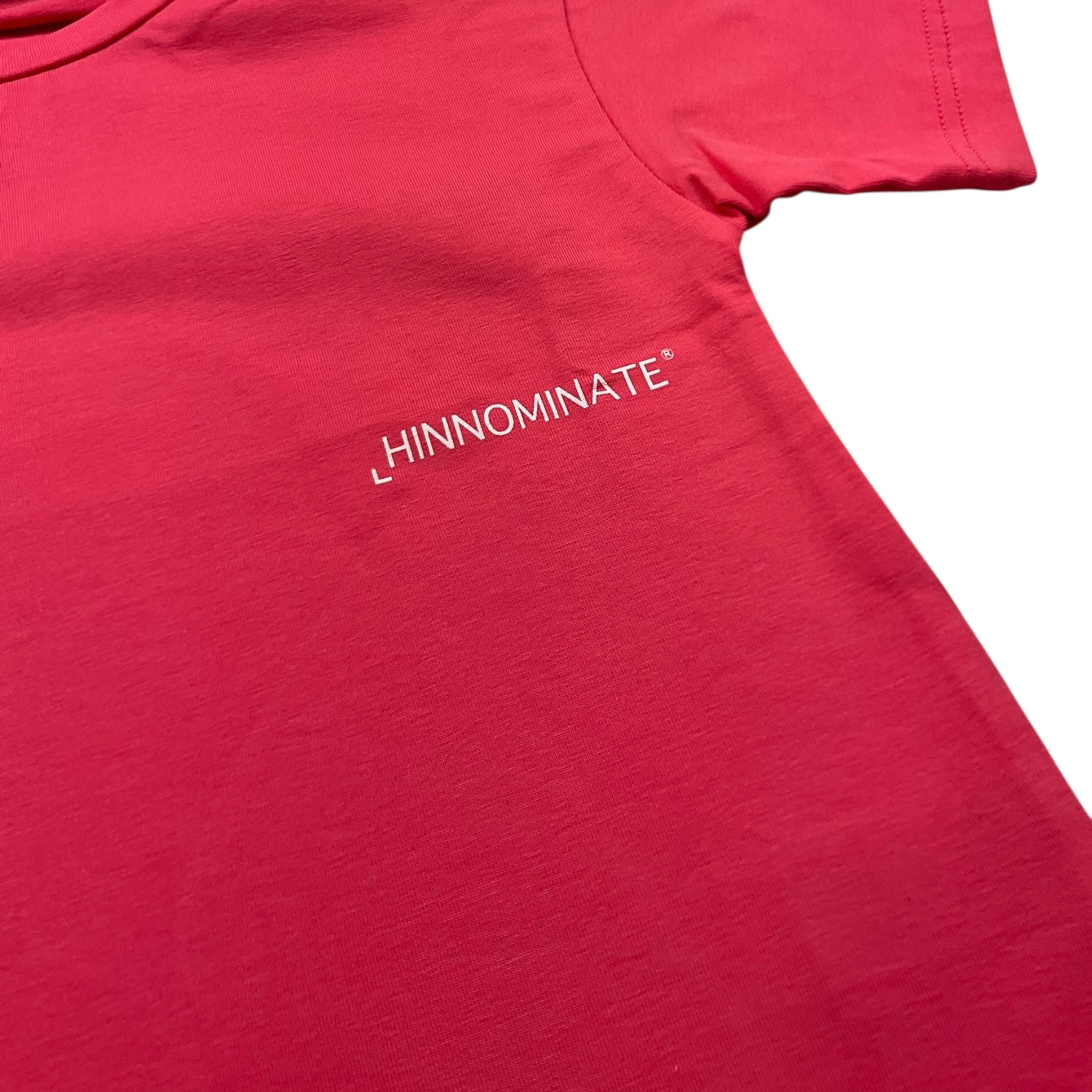 Hinnominate T-Shirt Girocollo Tinta Unita con Logo per Bambina 3646MOO162 CORALLO HINNOMINATE 