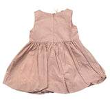 Please Einfarbiges ärmelloses Kleid mit rosa Applikation für Baby Mädchen