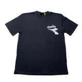 Diadora Einfarbiges T-Shirt mit Rundhalsausschnitt und LGOO-Print in Schwarz für Mädchen