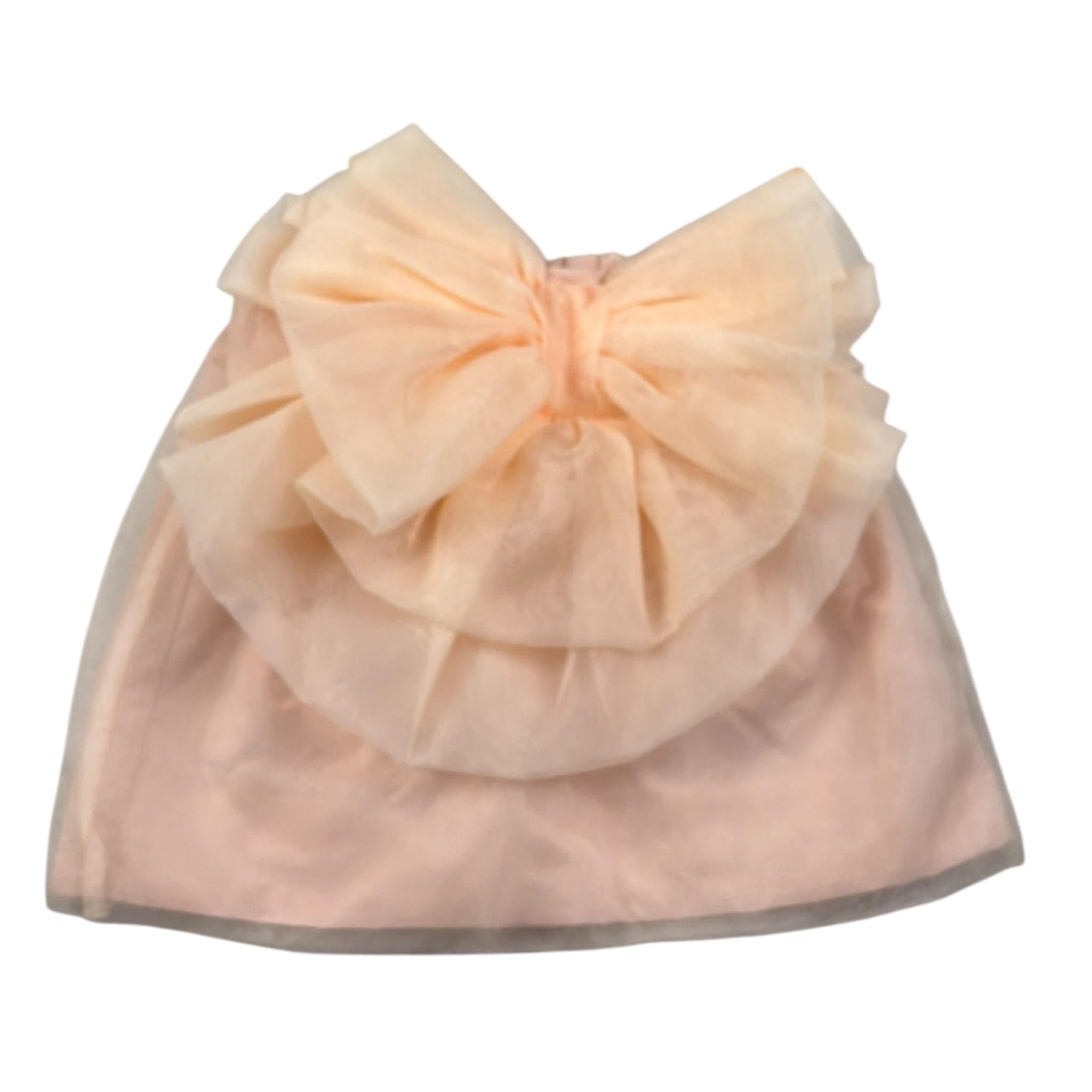 Miss Grant Gonna Tinta Unita con Cinturino per Bambina MG1255 PESCA MISS GRANT 