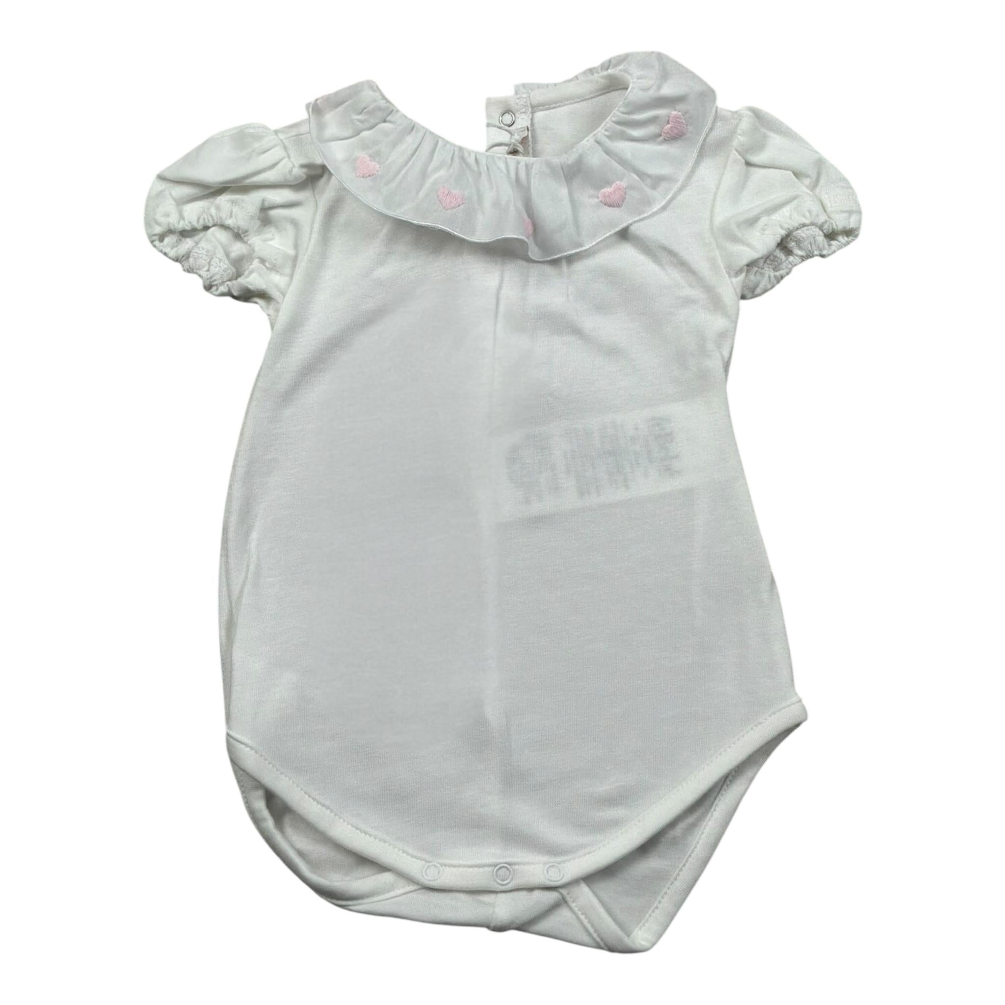 Le Bebe Body Mezza Manica Tinta Unita per Neonata LBG5698 BIANCO LE BEBE 