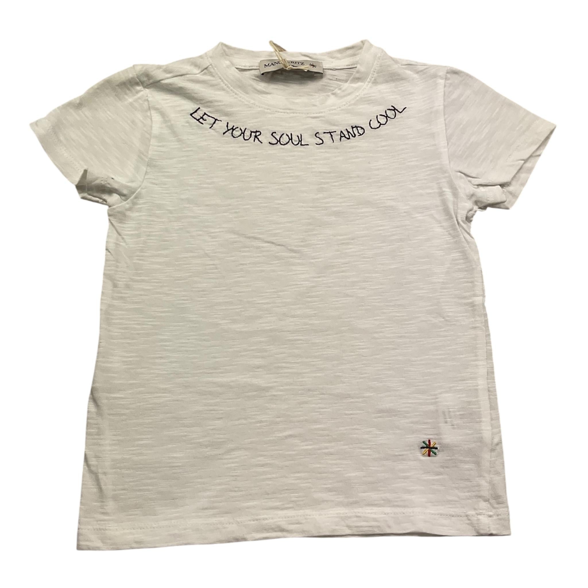 Manuel Ritz T-Shirt Girocollo Tinta Unita con Logo per Neonato MR0654 BIANCO MANUEL RITZ 