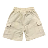 Le Bebe' Bermuda, einfarbig, elastische Taille, Creme für Neugeborene