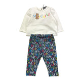MOSCHINO completo 2pz shirt-leggins bicolore Bianco/blu per Neonata MAK01Y BIANCO/BLU MOSCHINO 
