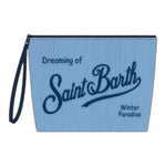 SAINT BARTH borsa modello pochette tinta unita con stampa Azzurro per Bambina ALI0002 AZZURRO SAINT BARTH 