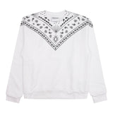 MARCELO BURLON felpa chiusa girocollo tinta unita con logo Bianco per Bambino CBBA001F23 BIANCO MARCELO BURLON 