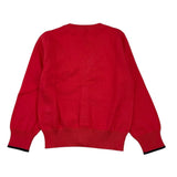 Cesare Paciotti Einfarbige Strickjacke mit Knöpfen Rot für Neugeborene
