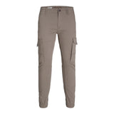 Jack&amp;Jones – Braune, einfarbige Hose mit verstellbarer Taille für Jungen