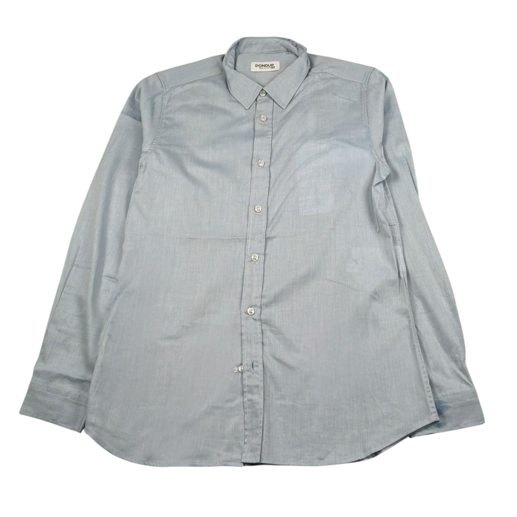 Dondup Camicia Manica Lunga Fantasia A Righe per Bambino DMCA61 AZZURRO DONDUP 