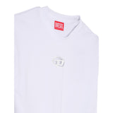 Diesel Felpa Chiusa Girocollo Tinta Unita con Logo per Bambina J01826X BIANCO DIESEL 
