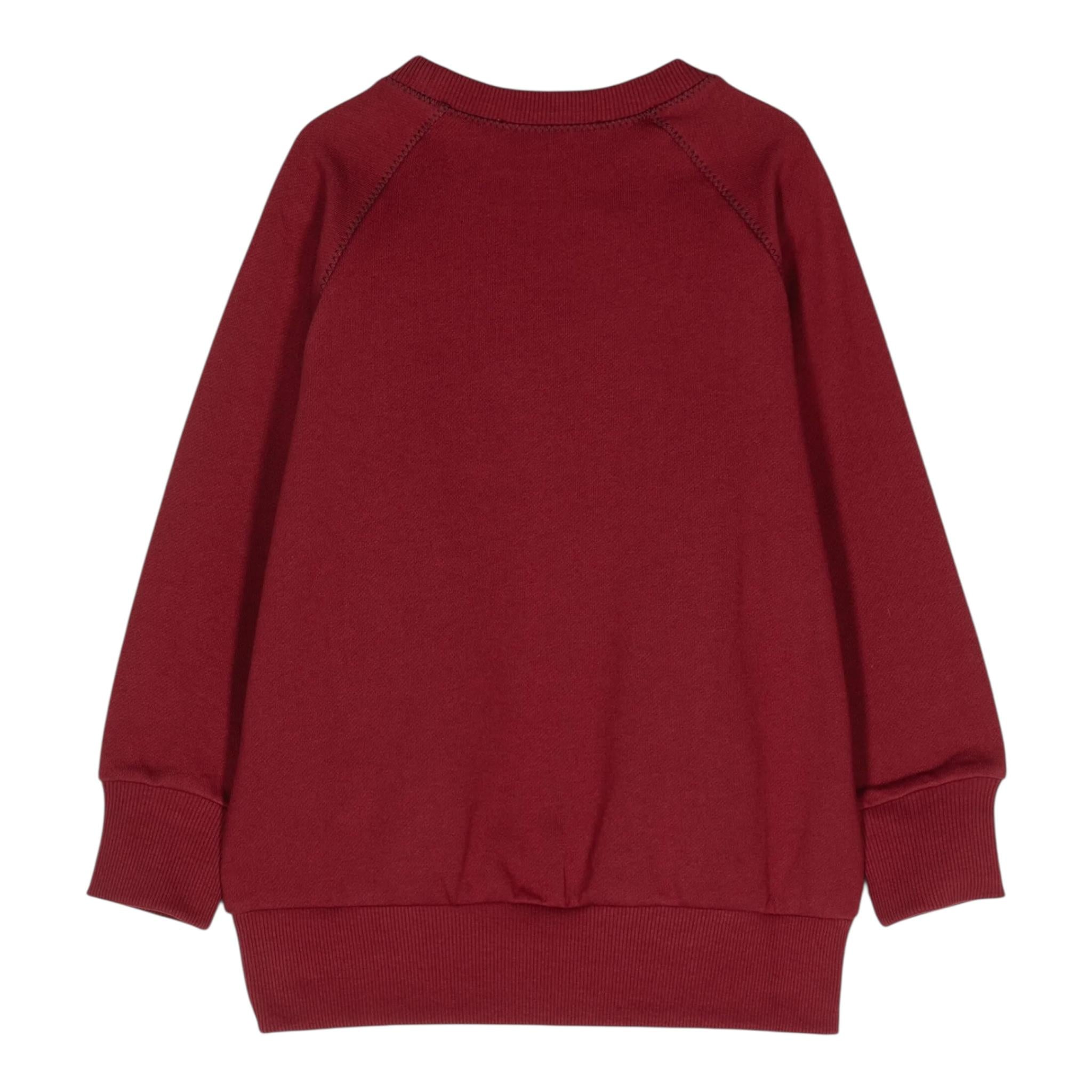 ETRO felpa chiusa girocollo tinta unita con logo Bordeaux per Bambino GV4P10 BORDEAUX ETRO 