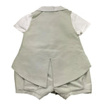 Barcellino Completo 2 Pezzi Body-Pagliaccetto per Neonato 120711 BIANCO/GRIGIO BARCELLINO 