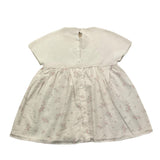 Wedoble Weißes Kleid mit Blumendruck und halblangen Ärmeln für Babys