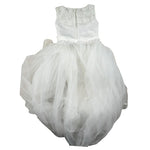 Isabel Tuta Cerimoniale Tinta Unita con Gonna Tulle per Bambina IS24C322S BIANCO ISABEL 