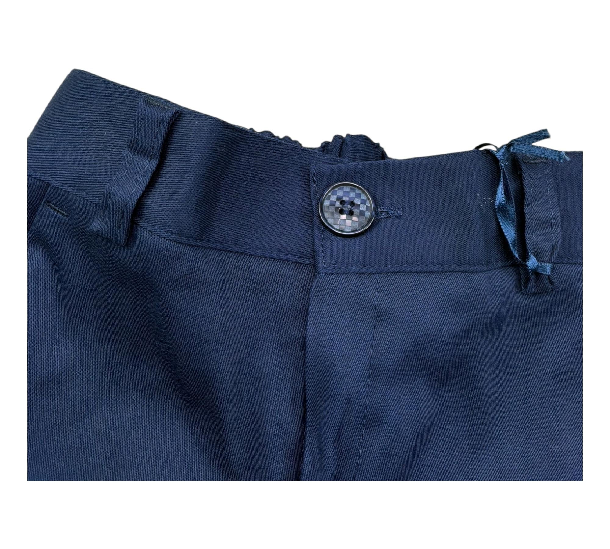 Manuel & Frank Pantalone Tinta Unita con Elastico In Vita per Neonato MF1050N BLU MANUEL & FRANK 