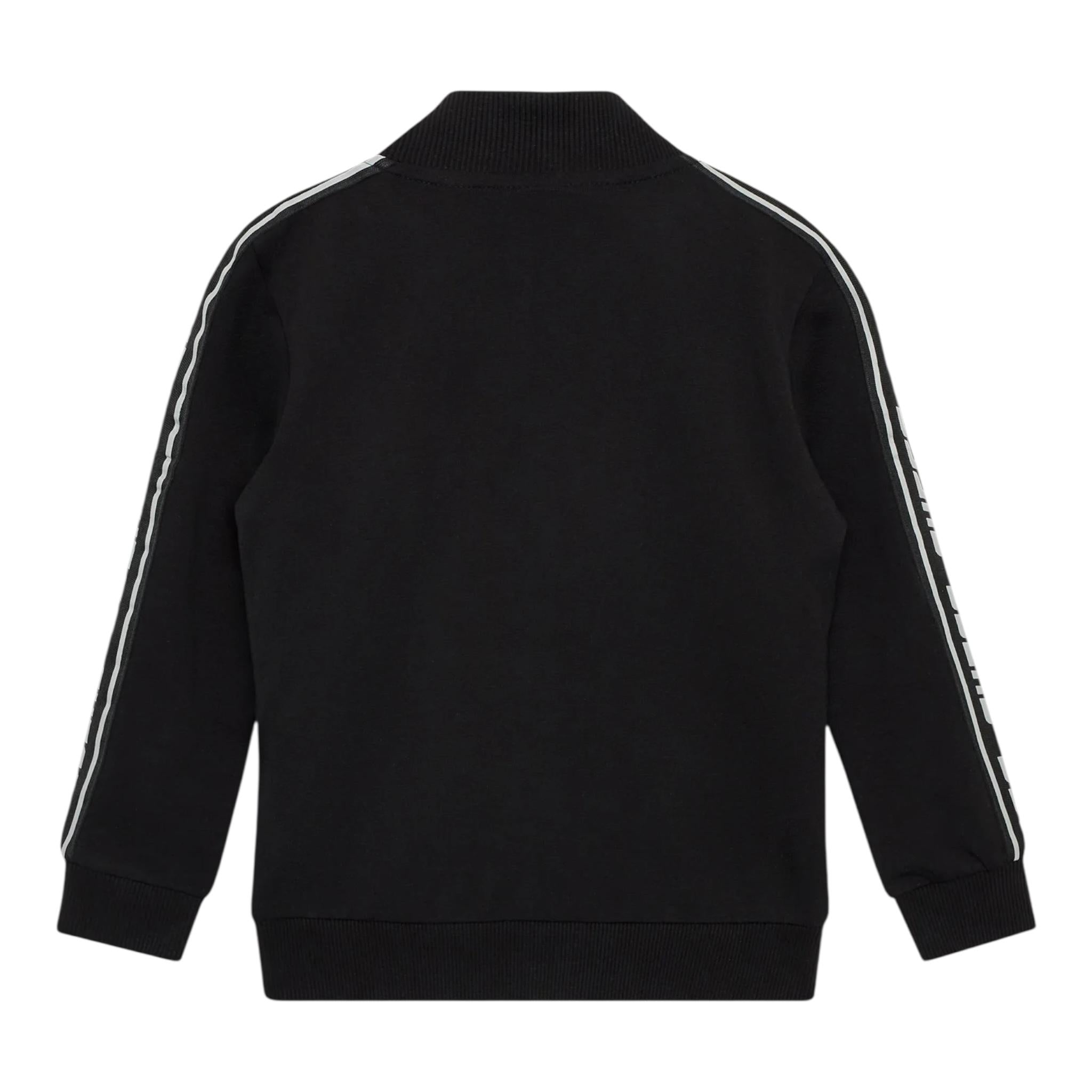 GUESS felpa con zip tinta unita con maniche logate Nero per Bambino L2YQ47K6S1 NERO GUESS 