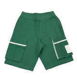Emporio Armani Bermuda Einfarbig Mit Elastischer Taille Und Taschen Grün Für Jungen