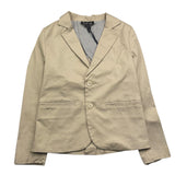 Please Beige Einreihige Einfarbige Jacke für Jungen