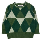 TRUSSARDI maglia girocollo tinta unita fantasia rombi Verde per Neonato TIA25120MA VERDE TRUSSARDI 