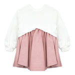 ELISABETTA FRANCHI abito manica lunga bicolore Bianco/rosa per Neonata EGAB180 BIANCO/ROSA ELISABETTA FRANCHI 