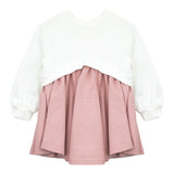 ELISABETTA FRANCHI abito manica lunga bicolore Bianco/rosa per Neonata EGAB180 BIANCO/ROSA ELISABETTA FRANCHI 