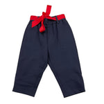 TRUSSARDI pantalone tinta unita con cintura in contrasto Blu per Neonata TIA25222PA BLU TRUSSARDI 