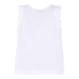 Mayoral Canotta Girocollo Tinta Unita con Stampa per Bambina 3021X BIANCO MAYORAL 